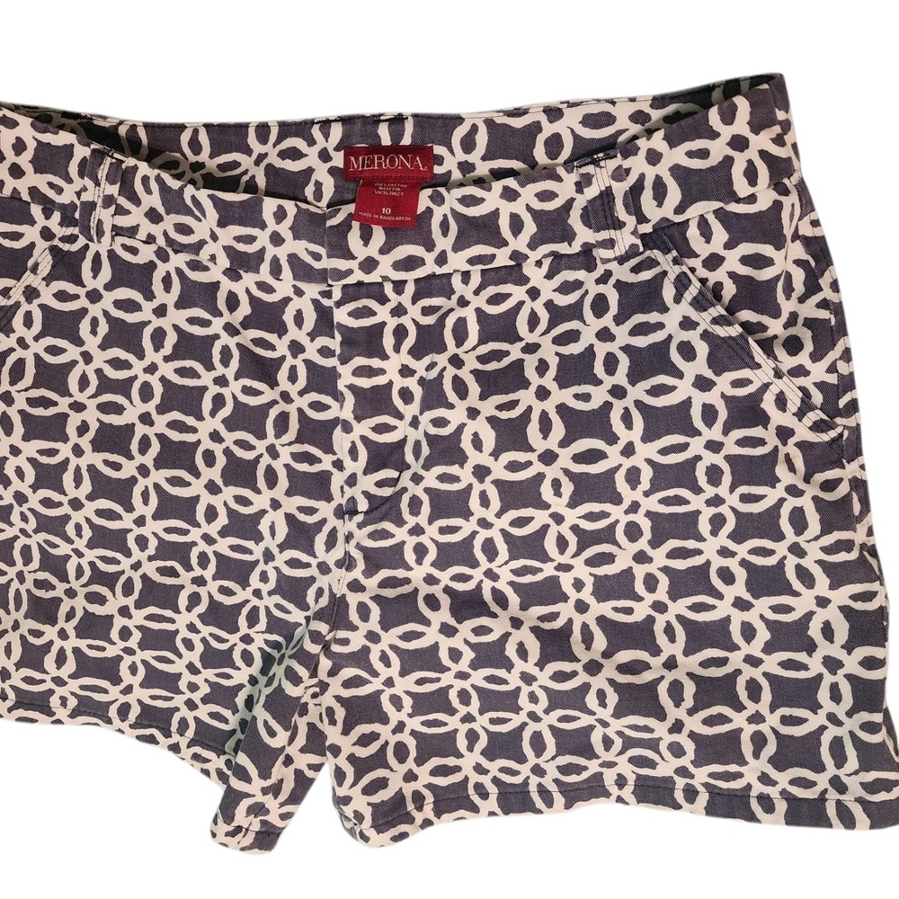Merona Blue and White Bermuda Shorts